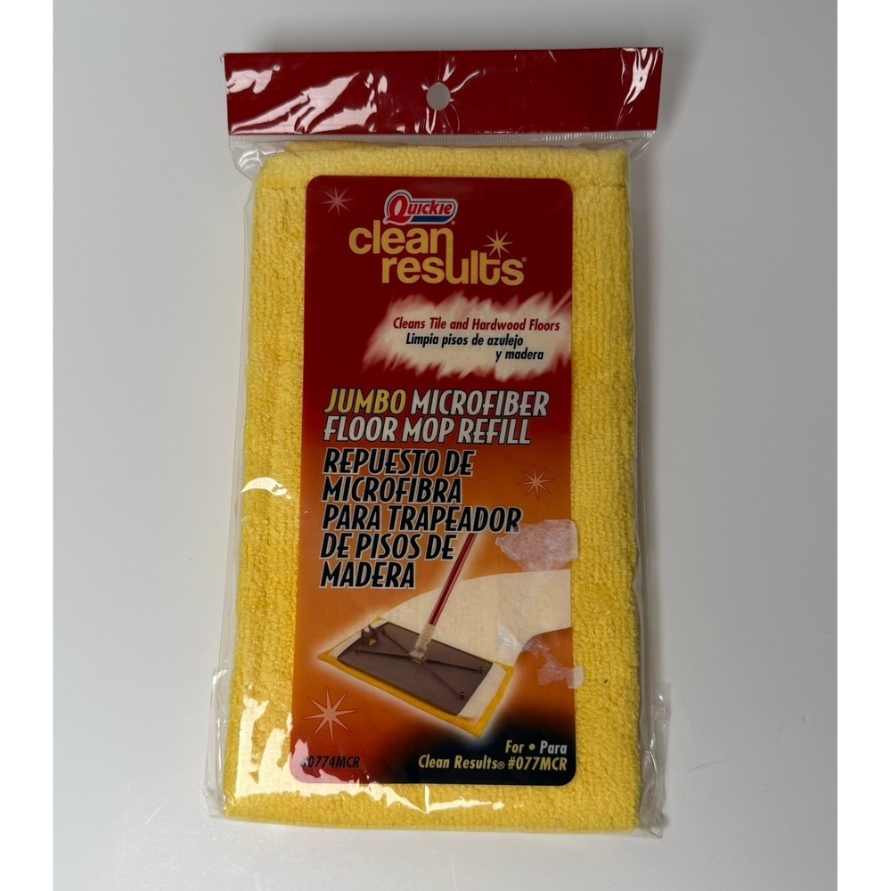 Quickie Clean Results Jumbo Microfiber Floor Mop Refill 077MCR